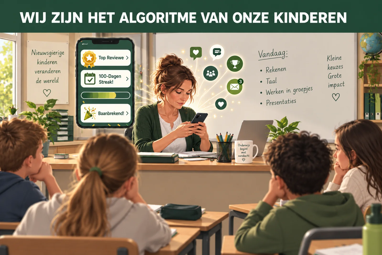 Kind dat naar schermgedrag kijkt